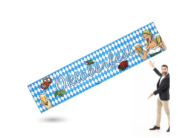 XXL Banner 40 x 150 cm Wiesn Deko Dekoration zum Aufhängen für Ihr Oktoberfest Dahoam (Banner)
