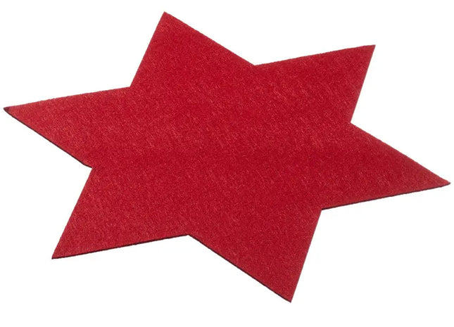 XXL Untersetzer Sternform, Rot, 40 cm Durchmesser – Großer Tischschutz TK Gruppe® Grosshandel 