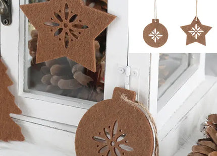 Xmas Anhänger Set, 4-teilig, Größen 7,5-10cm - Weihnachtsdeko TK Gruppe® Grosshandel 