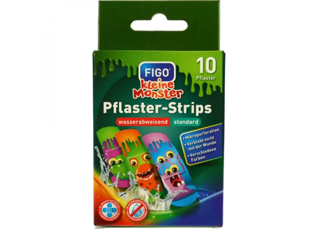 Youthful Wound Coverings Assortment 10-Piece Pack with Cute Monster Designs TK Gruppe® Grosshandel 