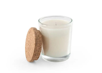 ZEN 80 Duftkerze im Glasbecher mit Korkdeckel 80 g - Transparent für entspannende Momente TK Gruppe® Grosshandel 