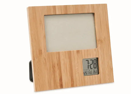 ZENFRAME Holzbilderrahmen mit Uhr – Eleganter Fotoständer mit Zeitmesser TK Gruppe® Grosshandel 
