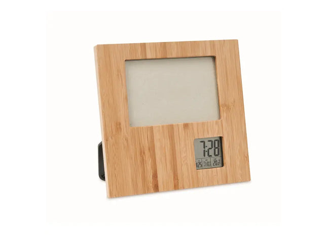 ZENFRAME Holzbilderrahmen mit Uhr – Eleganter Fotoständer mit Zeitmesser TK Gruppe® Grosshandel