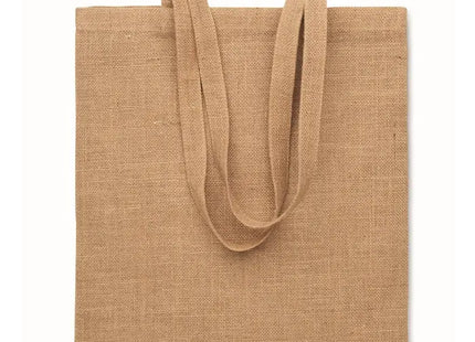 ZOLANG Beige Jute-Einkaufstasche, Nachhaltig & Stilvoll TK Gruppe® Grosshandel 