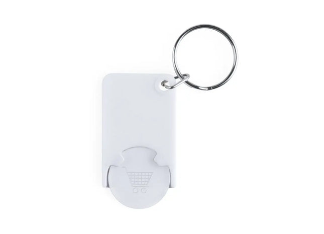 Zabax Schlüsselanhänger mit Einkaufswagenlöser - Reinweiß und Praktisch TK Gruppe® Grosshandel 