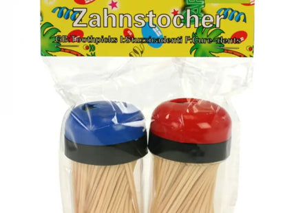 Zahnstocher im Doppelpack, 2x200 Stück in Spenderdose, Bunte Farbauswahl TK Gruppe® Grosshandel 