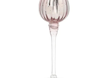 Zartes Leuchten: Mittelgroßes Windlicht auf Fuß, ca. 25cmH - Stilvolles Deko-Accessoire für Zuhause TK Gruppe® Grosshandel 