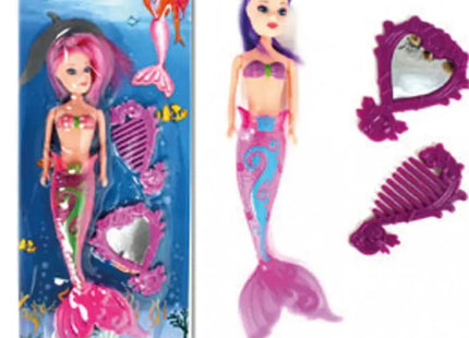 Zauberhafte Meerjungfrau-Puppe, 22cm, auf Karte präsentiert TK Gruppe® Grosshandel 