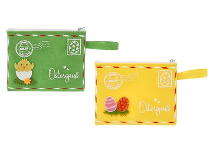 Zauberhafte Ostergruß Filztaschen, 2er-Set, ca. 19x13cm – Festliche Geschenkbeutel TK Gruppe® Grosshandel 