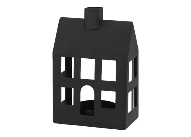 Zauberhafter Teelichthalter Haus, 11x7,5 cm, Kompakter Keramik-Kerzenhalter für stimmungsvolles Licht TK Gruppe® Grosshandel 