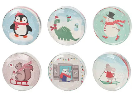 Zauberhaftes Handtuchset Winterfreunde, 6er-Pack - Festliche Heimtextilien TK Gruppe® Grosshandel 