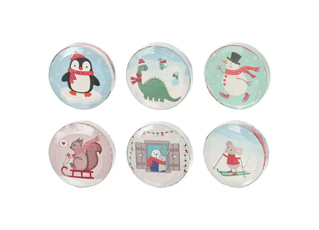 Zauberhaftes Handtuchset Winterfreunde, 6er-Pack - Festliche Heimtextilien TK Gruppe® Grosshandel 