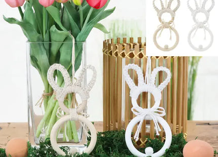 Zauberhaftes Hängehasen-Duo, klein, 2er-Set, ca. 8x16,5cm - Dekorative Anhänger TK Gruppe® Grosshandel 