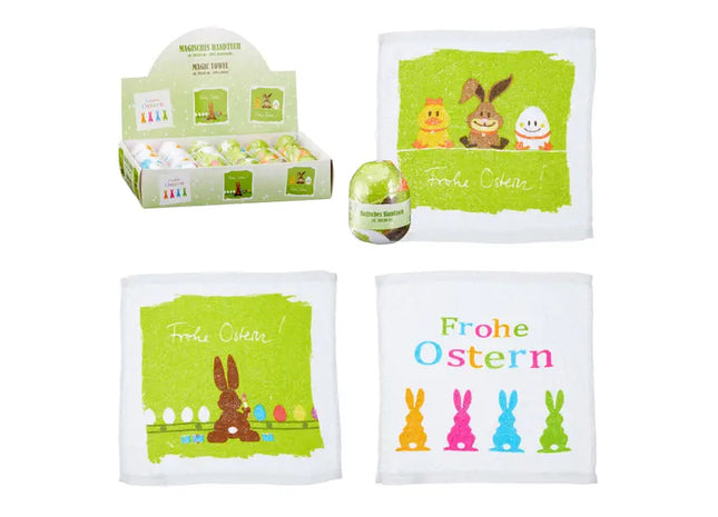 Zauberhaftes Oster-Ei Handtuch, Magische Entfaltung, 3er-Set TK Gruppe® Grosshandel 