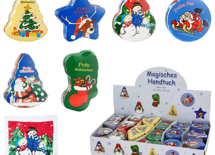 Zauberhaftes Weihnachts-Handtuchset, 6 Stück, 30x30 cm - Festliche Deko TK Gruppe® Grosshandel 