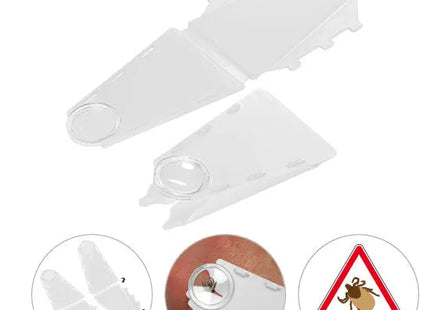 Zeckenzange mit Vergrößerungsglas, Effektiver Zeckenentferner in Weiß TK Gruppe® Grosshandel 