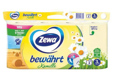 Zewa Toilettenpapier 3-lagig, 8x150 Blatt mit Kamille – Sanfte Weichheit TK Gruppe® Grosshandel 