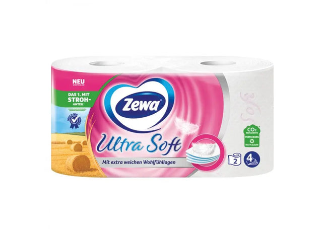 Zewa Ultra Soft Toilettenpapier 2x150 Blatt - 4-lagiger Luxuskomfort, 100 Zeichen TK Gruppe® Grosshandel 