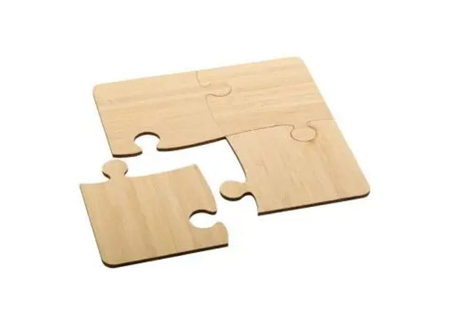 Zhuzzle Puzzle-Untersetzer in Naturfarbe - Kreativer und funktionaler Tischschutz TK Gruppe® Grosshandel 