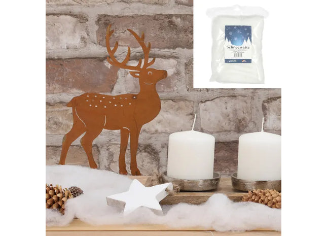 Zick Zack Schneewatte, 100g – Ideal für kreative Dekorationen TK Gruppe® Grosshandel 