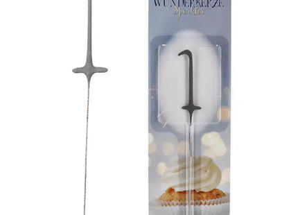Ziffer 1 Wunderkerze, 18cm - Perfekt für erste Geburtstage & Feierliche Anlässe TK Gruppe® Grosshandel 