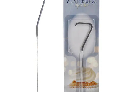 Ziffer 7 Wunderkerze, 18cm - Ideal für Glücksmomente und Geburtstage TK Gruppe® Grosshandel 