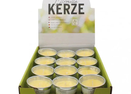 Zinc Pot Citronella Candle, 6x6cm - Outdoor Bug Repellent Candle TK Gruppe® Grosshandel 