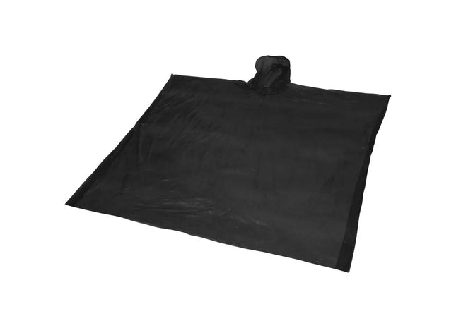 Ziva Einweg-Regenponcho in Schwarz mit Praktischer Hülle - Wasserdichter Schutz TK Gruppe® Grosshandel 