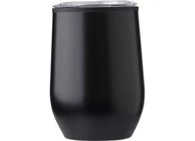 Zoe Edelstahl-Reisebecher – eleganter schwarzer Thermobecher für unterwegs TK Gruppe® Grosshandel 