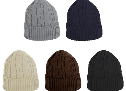 Zopfmuster Mützen, Unifarben, 5er-Set, Klassisch & Warm - 100 Zeichen TK Gruppe® Grosshandel 