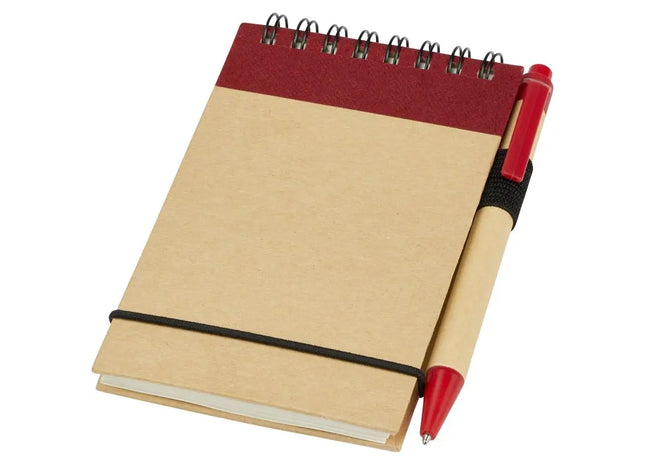 Zuse A7 Umweltfreundlicher Notizblock mit Stift - Naturrot - Schwarze Mine TK Gruppe® Grosshandel 