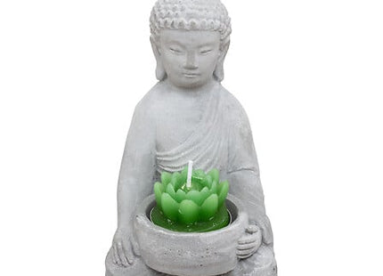 Windlicht Buddha Zement H15cm