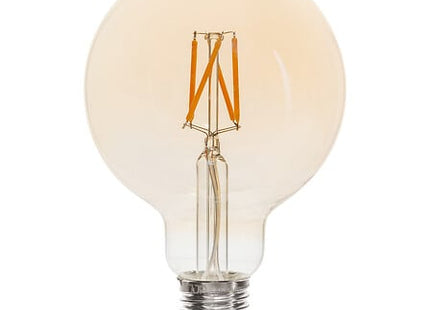 LED-Glühbirne "Globe" Bernstein gerade D11cm E27