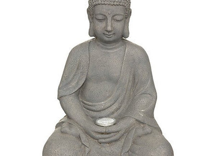 Solarlampe Buddha schiefergrau H43cm