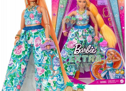 Barbie Extra Fancy Pop met blauwe jurk met toebehoren 24x33cm