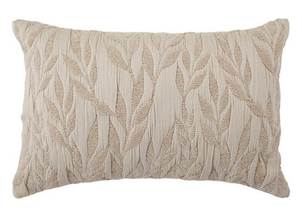 Letho Jacquard-Kissen 38 x 58 cm beige Leinen-Gaze