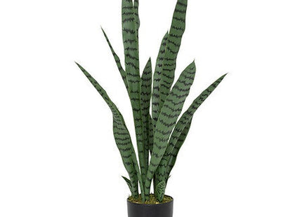 Kunstpflanze Sansevieria Toby Pot schwarz H90cm