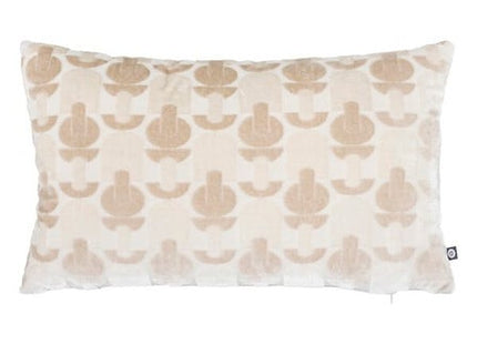 Luna Jacquard-Kissen 30 x 50 cm beige Leinen-Samt