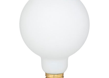 LED-Glühbirne "Opaline" D9,5cm weiß