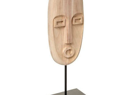 Maske "Safari" Holz beige 15x46cm