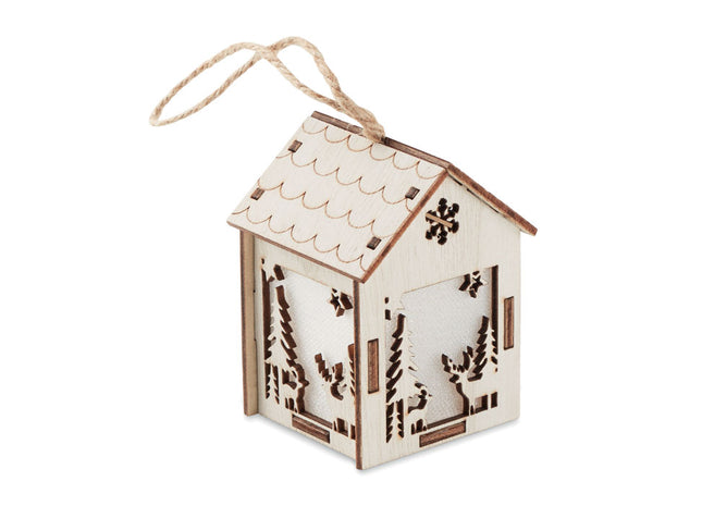 MDF-Haus mit Licht