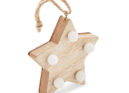 Weed-Stern aus Holz mit Lichtern