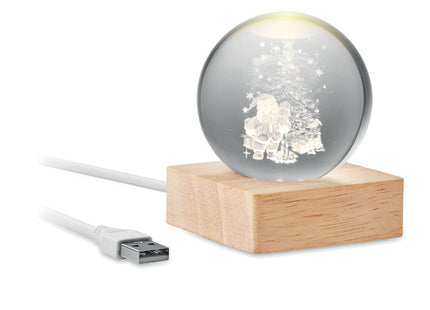 Weihnachtliche LED-Glaskugel