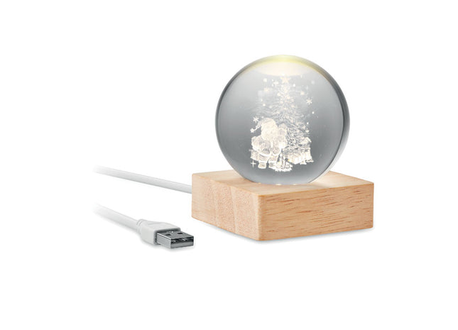 Weihnachtliche LED-Glaskugel