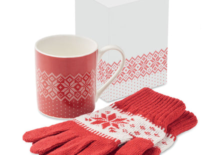 Wintergeschenkset mit Tasse und Handschuhen