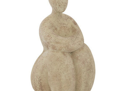 Statue Frau Maya Harz Beige H23cm