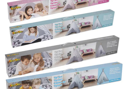 Geräumiges 120x120x150cm Polyester Tipi-Spielzelt für Kinder - Abenteuer drinnen/draußen TK Gruppe® Grosshandel 