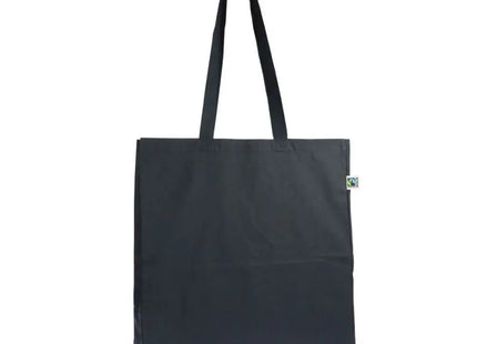 dunkelblaue Fairtrade-Tasche: Fairtrade Tragetasche mit langen Henkeln - Tiefes Dunkelblau TK Gruppe® Grosshandel 