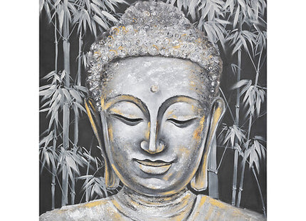 Leinwand Buddha Kiefer 100x100cm