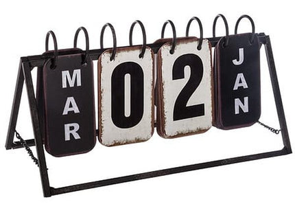 Vintage-Kalender schwarz-weiß 27x15cm